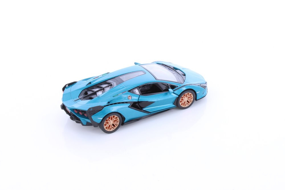 Lamborghini Sián FKP 37 Hardtop, Blue - Kinsmart 5431D - 1/40 scale Diecast  Model Toy Car