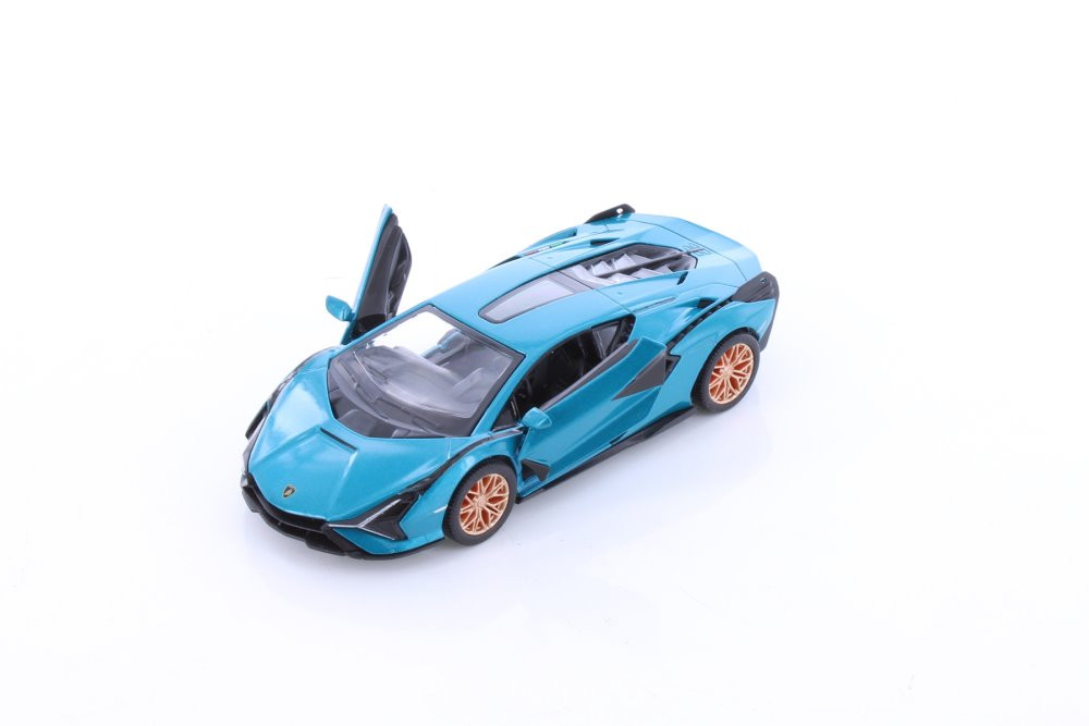 Lamborghini Sián FKP 37 Hardtop, Blue - Kinsmart 5431D - 1/40 scale Diecast  Model Toy Car