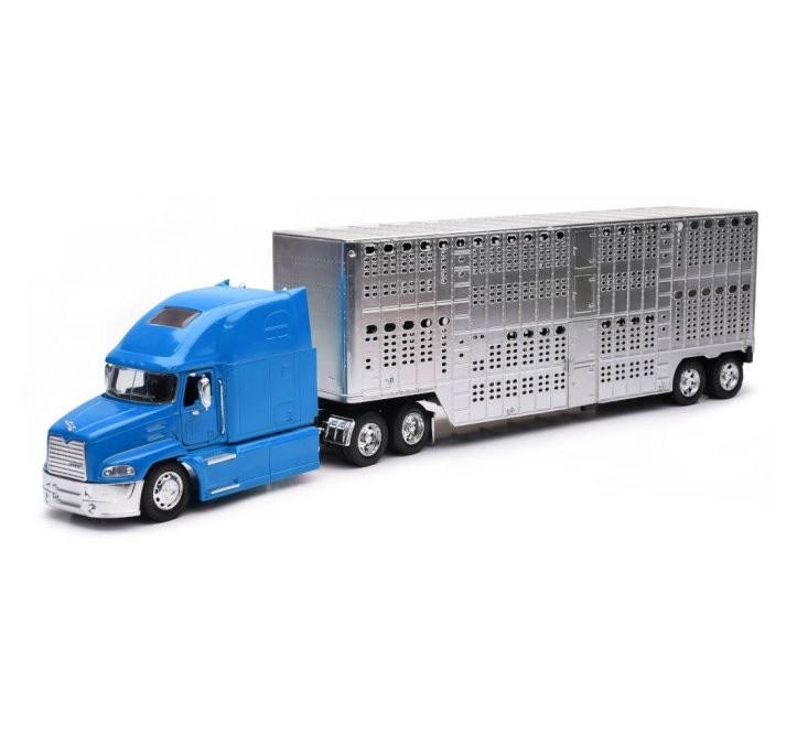 Mack Pinnacle Pot Belly Livestock, Blue - New Ray SS-12853C - 1/32 scale Diecast Car