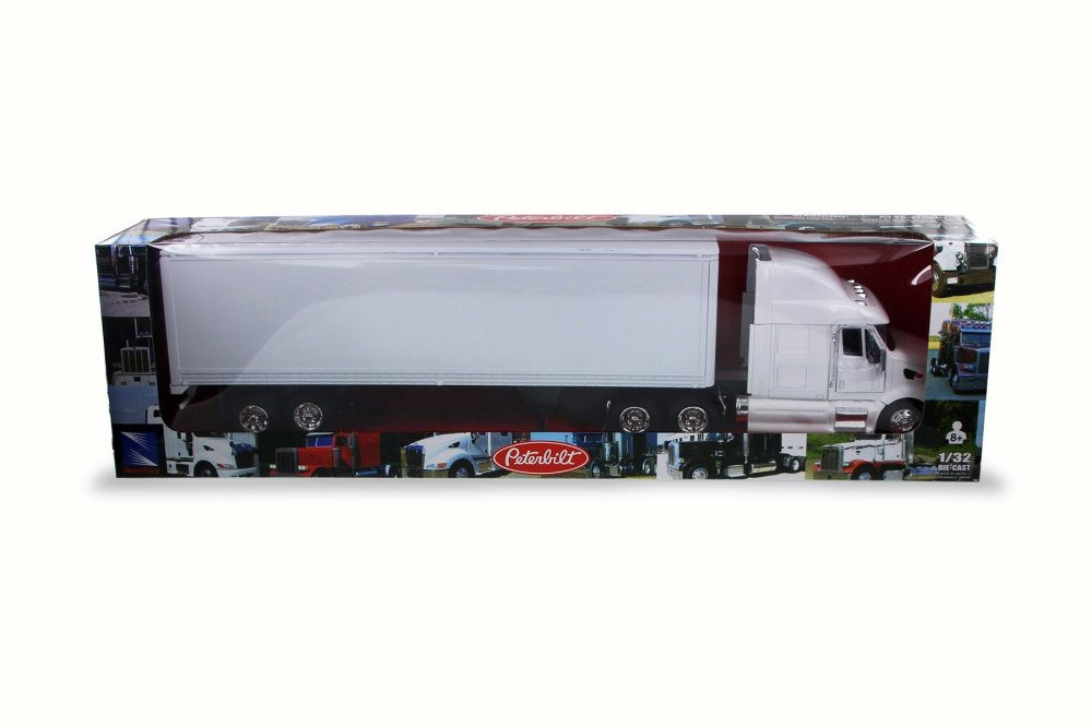 Peterbilt 387 Long Hauler, White New Ray SS-14363 1/32 Scale