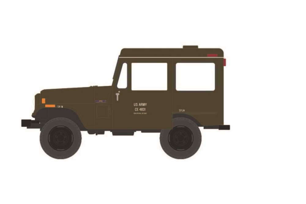 1970 Jeep DJ-5 U.S. Army, Dark Olive Green - Greenlight 61010C/48 - 1/64 scale Diecast Car