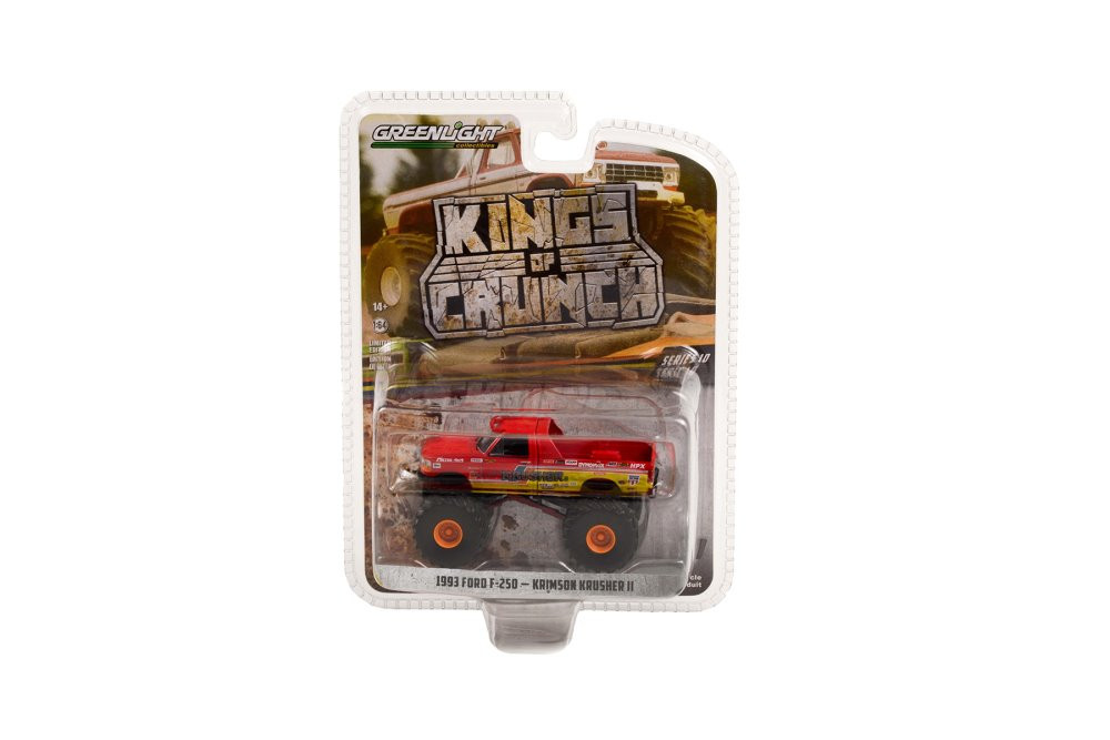 1993 Ford F-250 Monster Truck, Krimson Krusher II - Greenlight 49100F 1/64 scale Diecast Car