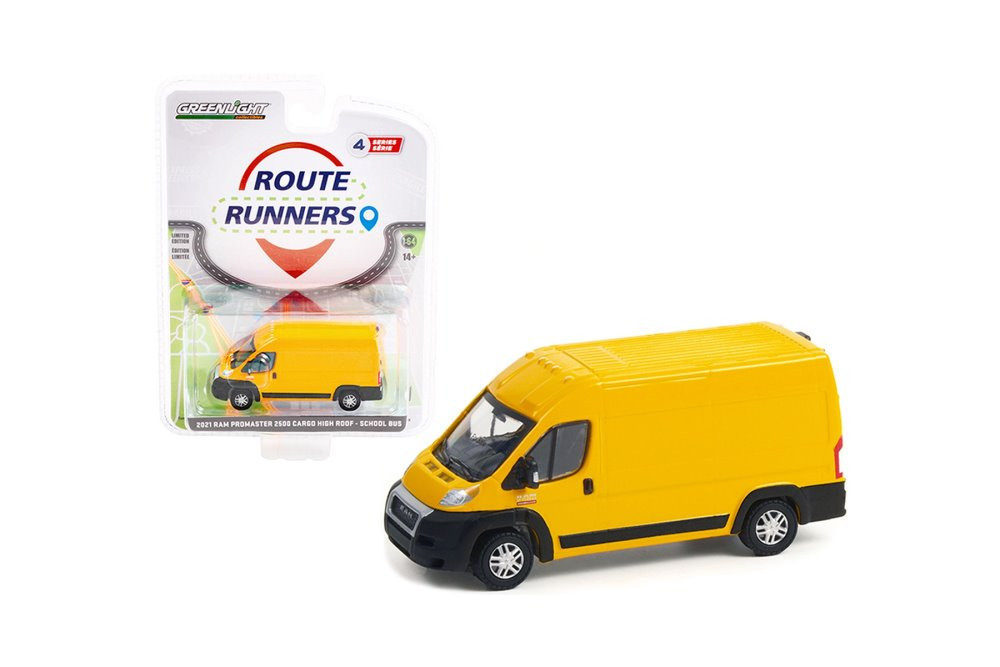 2021 Dodge Ram ProMaster 2500 Cargo High Roof, Yellow - Greenlight 53040F 1/64 scale Diecast Car