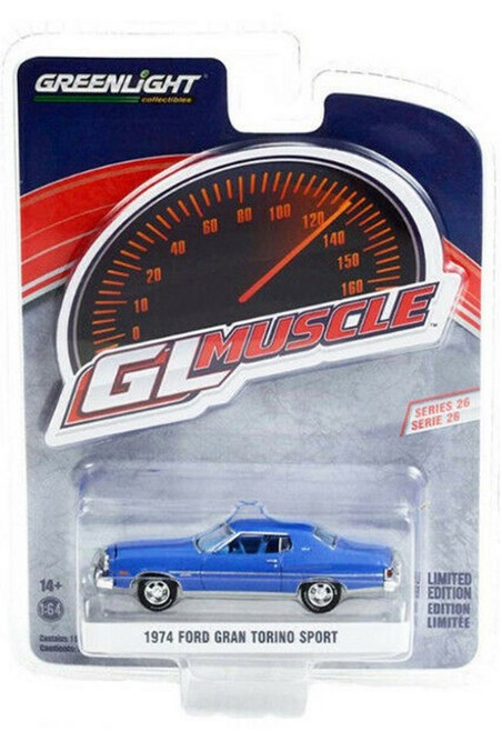 1974 Ford Gran Torino Sport, Medium Blue Metallic - Greenlight