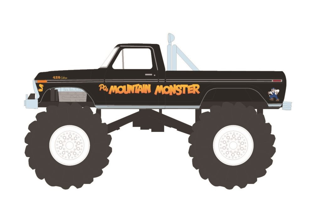 1979 Ford F-250 Monster Truck, Pa. Mountain Monster - Greenlight 49100A 1/64 scale Diecast Car