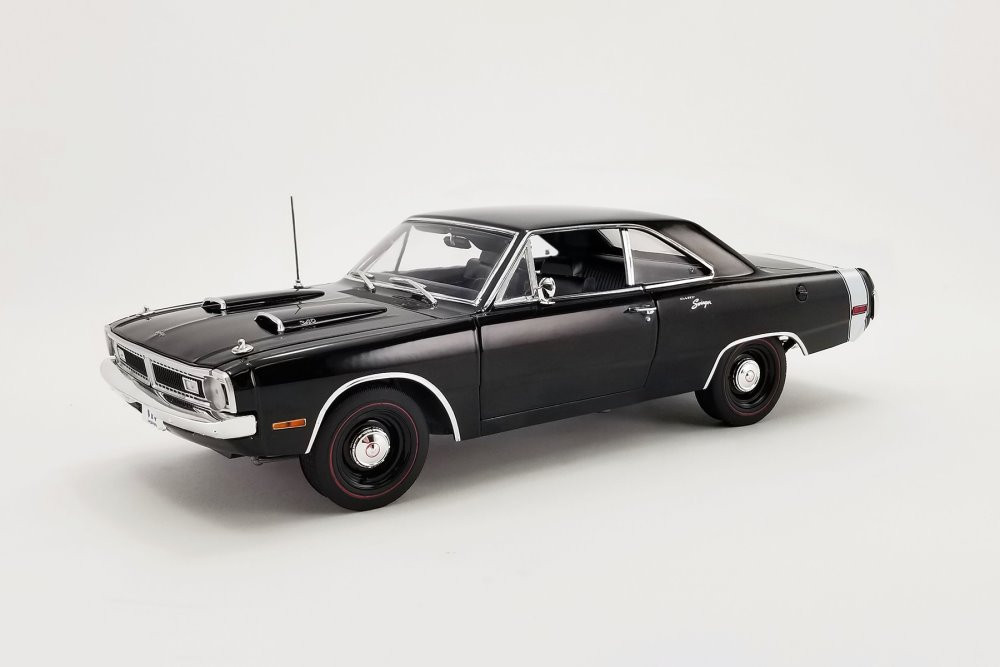 1970 Dodge Dart Swinger 340 Hardtop, Black - Acme A1806407 - 1/18 scale  Diecast Model Toy Car