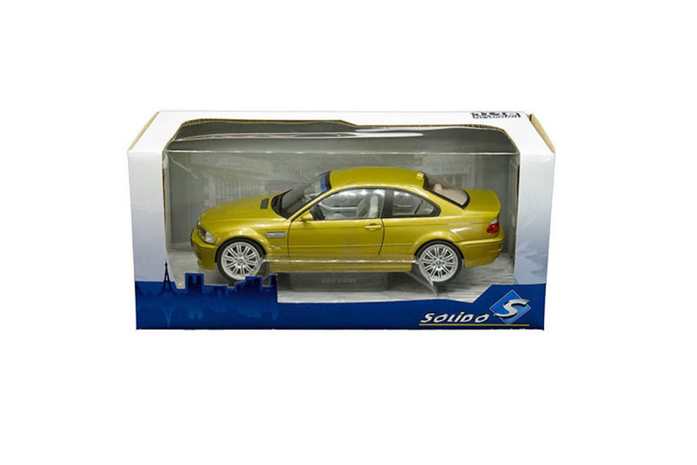 Solido S1806501 1:18 2000 BMW E46 M3-Phoenix Yellow Collectible Miniature c  - 自動車