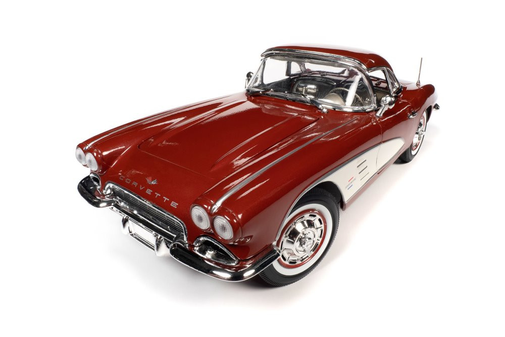 1961 Chevy Corvette, Honduras Maroon & Ermine White - Auto World