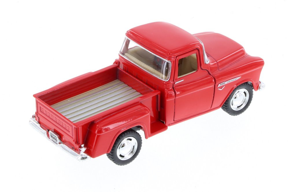 1955 Chevy Stepside Pickup, Red - Kinsmart 5330WR - 1/32 scale Diecast Model Toy Car