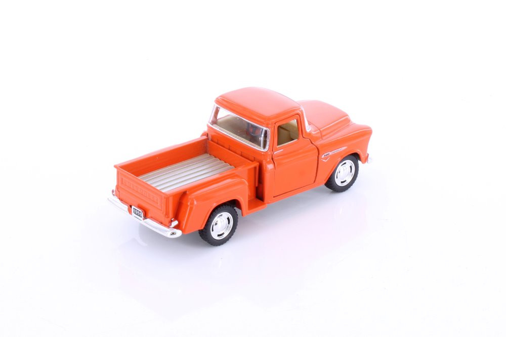 1955 Chevy Stepside Pickup, Orange - Kinsmart 5330WOR - 1/32 scale Diecast Model Toy Car