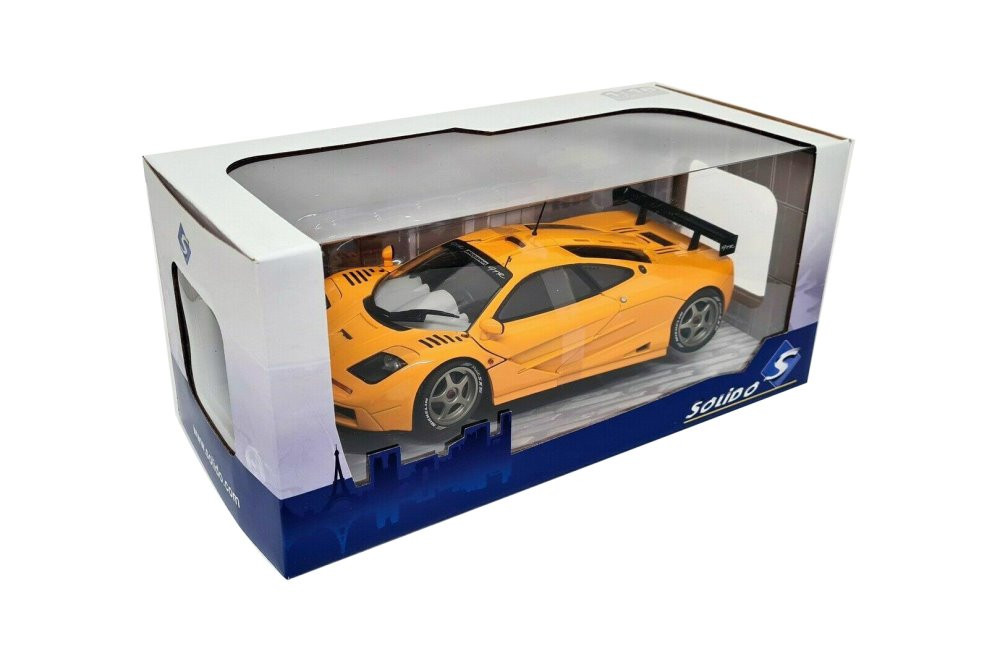 1996 McLaren F1 GTR Short Tail, Orange Papaya - Solido S1804104 - 1/18 scale Diecast Car