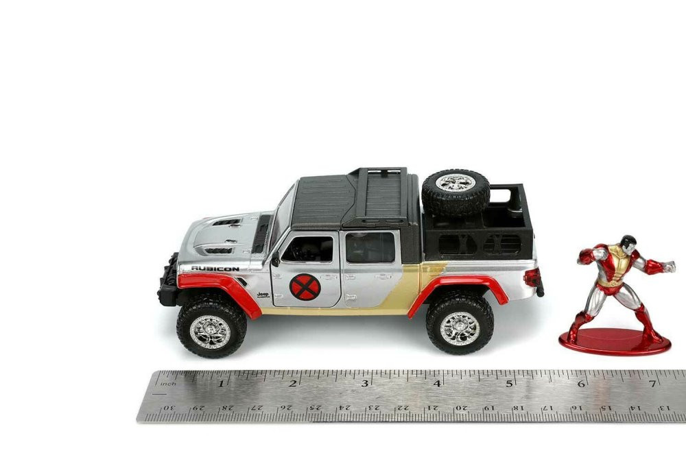 Voiture Miniature Jada Toys 1:32 - Jeep Gladiator 2020 Avec Colossus X-MEN - Métal