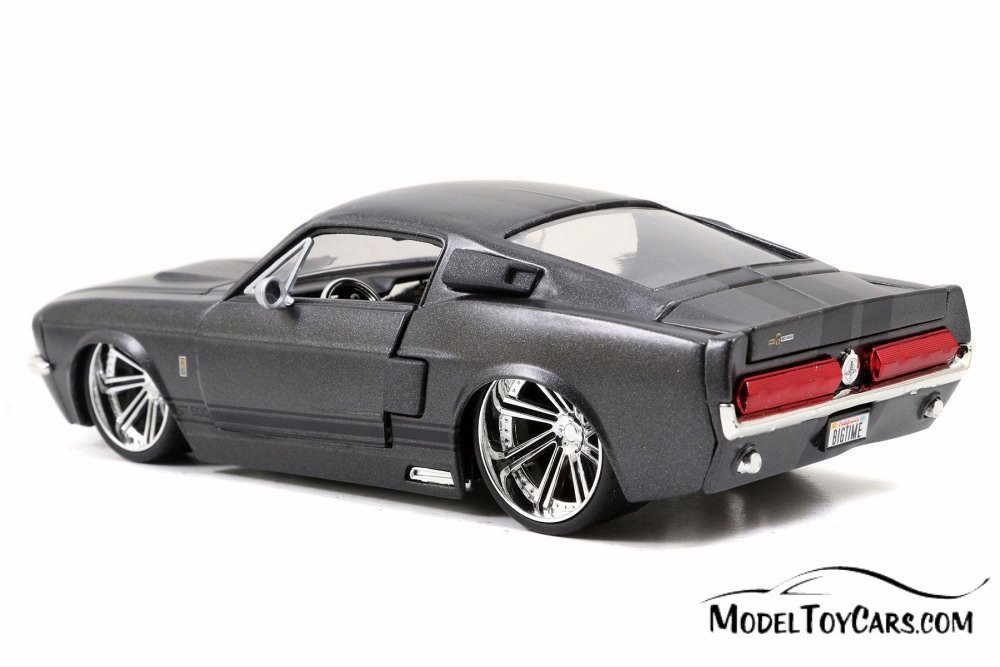 1967 Shelby GT500 Hardtop, Charcoal Gray - Jada 97411 - 1/24 Scale Diecast Model Toy Car