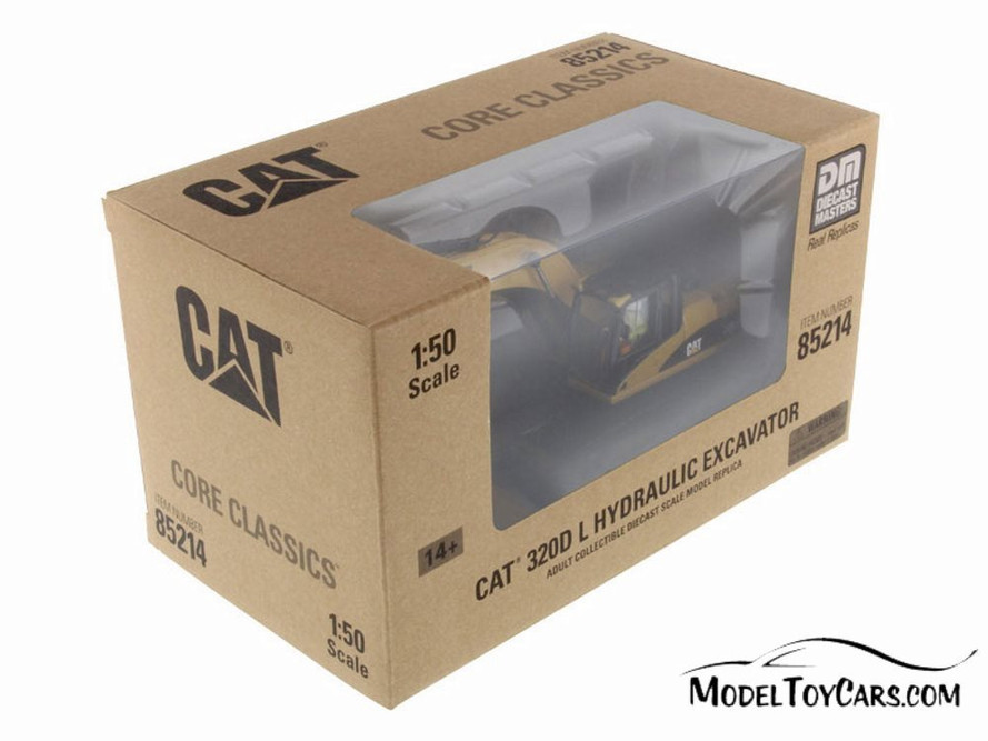 Caterpillar 320D L Hydraulic Excavator, Yellow - Diecast Masters 85214C - 1/50 scale Diecast Model Toy Car