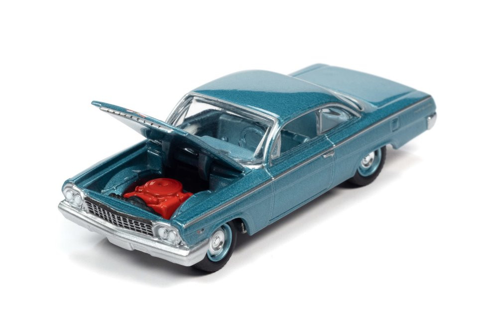 1962 Chevy Bel Air Bubbletop, Twilight Blue - Johnny Lightning JLSP187/24A  - 1/64 scale Diecast Car