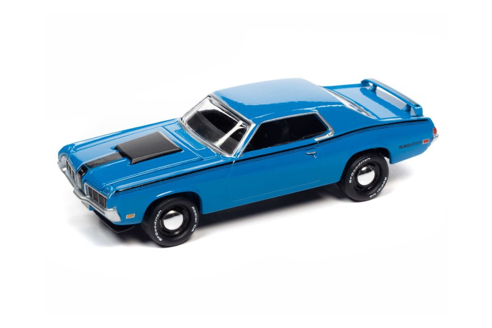 1970 Mercury Cougar Eliminator, Blue - Johnny Lightning JLSP186