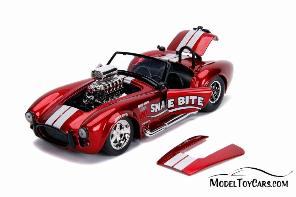 1965 Shelby Cobra 427 S/C Convertible, Candy Red - Jada 30705 - 1/24 scale Diecast Model Toy Car