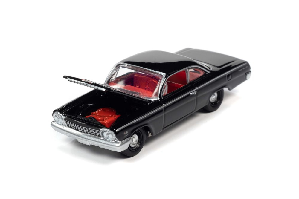 1962 Chevy Bel Air Bubbletop, Tuxedo Black - Johnny Lightning JLSP187/24B -  1/64 scale Diecast Car