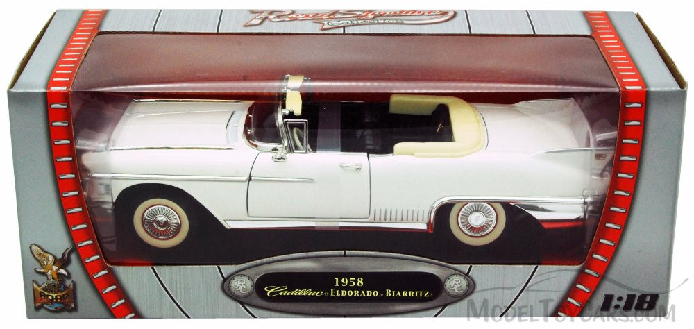 1958 Cadillac Eldorado Biarritz Convertible, White - Yatming 92158