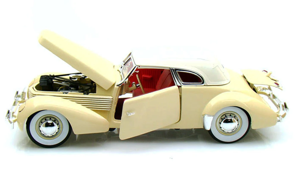 1936 Cord 810 Soft Top, Yellow - Signature Models 18108 - 1/18 Scale Diecast Model Toy Car