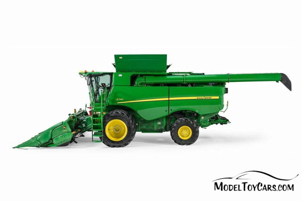 John Deere S790 Combine w/Duals, and Grain & Corn Heads, Green - TOMY 45617 - 1/32 scale Diecast Model Toy Car