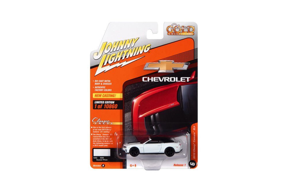 2013 Chevy Camaro ZL1, Summit White - Johnny Lightning JLSP227/24B 2013 Chevy Camaro ZL1, Summit White - Johnny Lightning JLSP227/24B