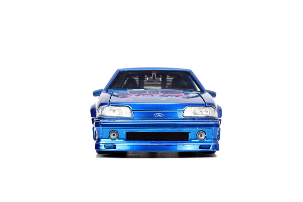 1989 Ford Mustang GT, Candy Blue - Jada Toys 31379 - 1/24 scale Diecast Model Toy Car