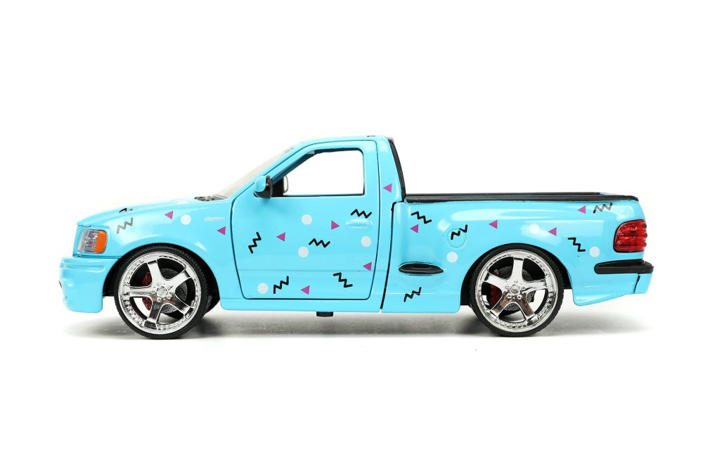 1/18 JADATOYS Ford F150 フレイムスデザイン ミニカー Brian's 1999 Ford F-150 SVT Lightning Red Fast & Furious