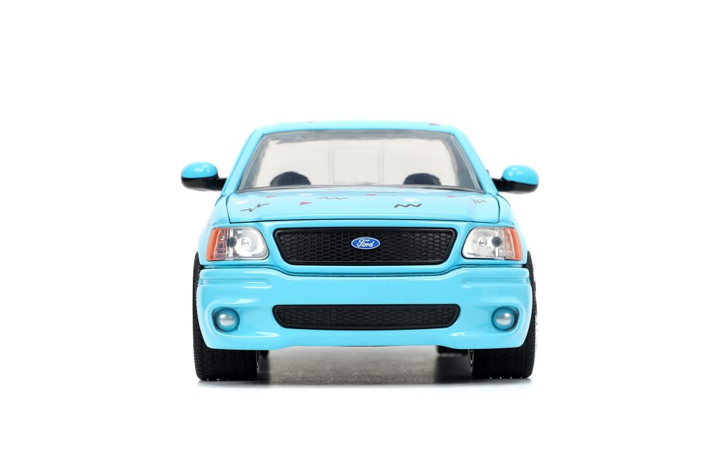 1999 Ford F-150 SVT Lightning Pickup Truck, Light Blue - Jada Toys 31378 -  1/24 scale Diecast Car