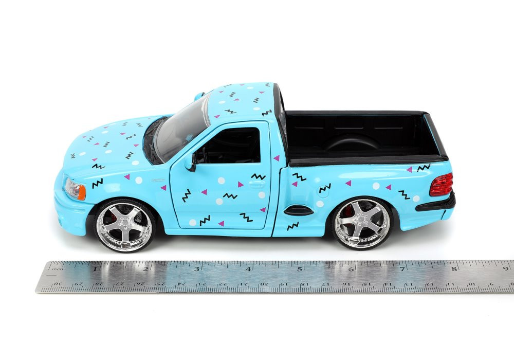 1999 Ford F-150 SVT Lightning Pickup Truck, Light Blue - Jada Toys 31378 - 1/24 scale Diecast Car