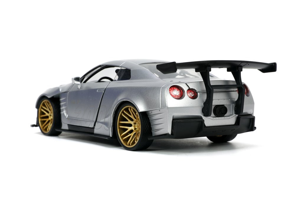 2009 Nissan GT-R (R35) Ben Sopra, Candy Silver - Jada Toys 31377 - 1/24 scale Diecast Model Toy Car
