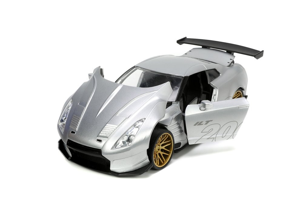 2009 Nissan GT-R (R35) Ben Sopra, Candy Silver - Jada Toys 31377 - 1/24 scale Diecast Model Toy Car
