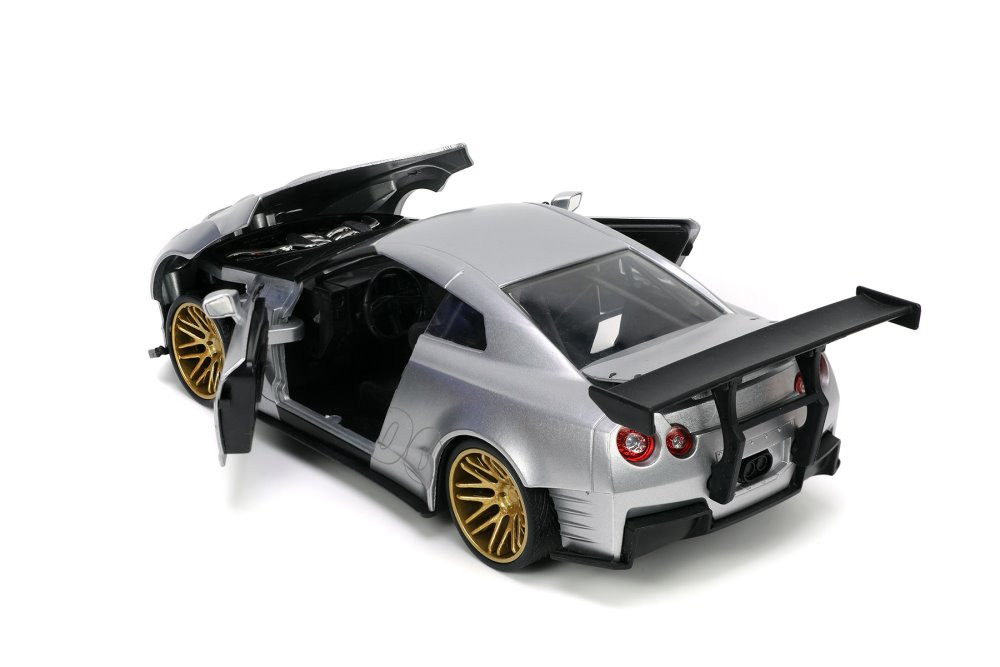 2009 Nissan GT-R (R35) Ben Sopra, Candy Silver - Jada Toys 31377 - 1/24 scale Diecast Model Toy Car