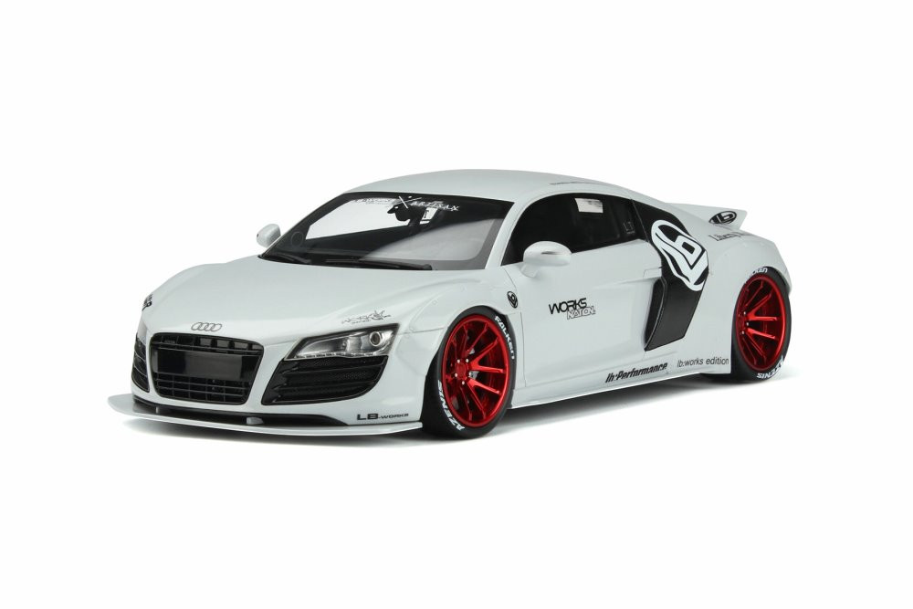 Audi R8 LB-Works Liberty Walk, Glazier White - GT Spirit GT325 - 1