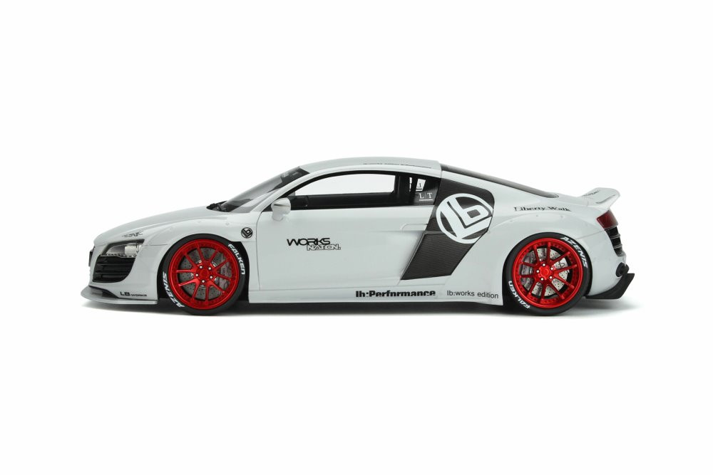 Audi R8 LB-Works Liberty Walk, Glazier White - GT Spirit GT325 - 1