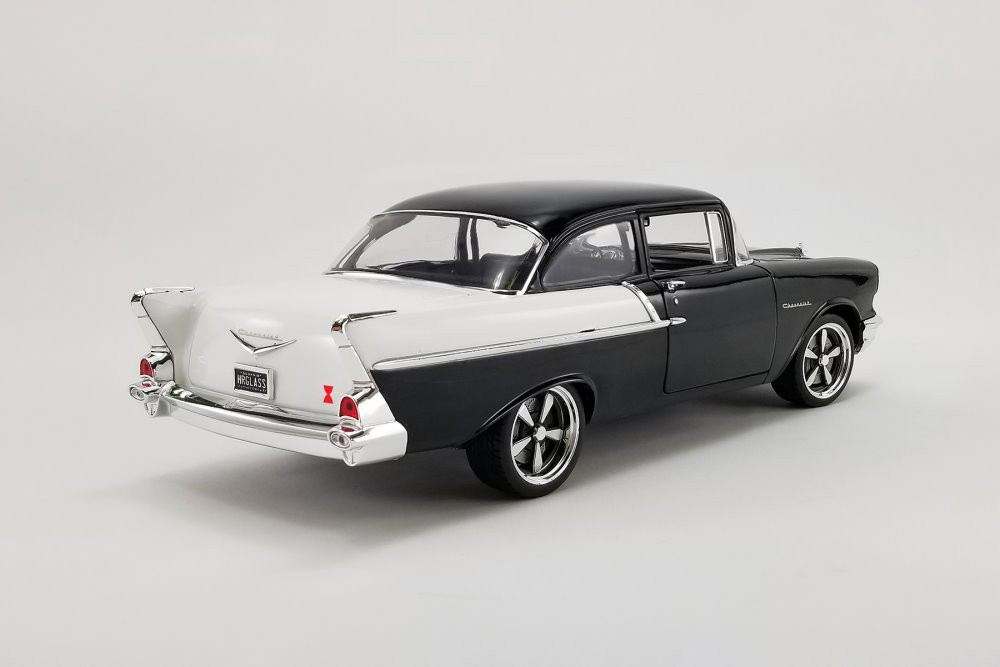 1957 Chevy 150 Restomod Hourglass, Black - Acme A1807012 - 1/18 scale Diecast Model Toy Car