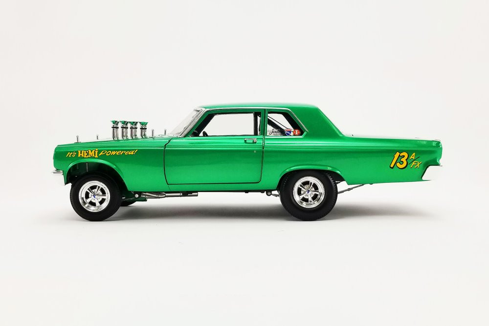 1965 Dodge Coronet AWB - "It's HEMI Powered!", Green - Acme A1806507 - 1/18 scale Diecast Car