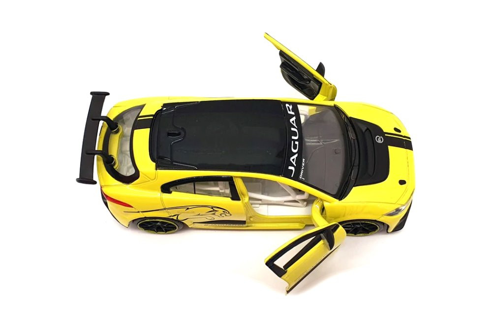 Jaguar I-Pace eTrophy, Yellow - Tayumo TM00023YL - 1/36 scale Diecast Model Toy Car