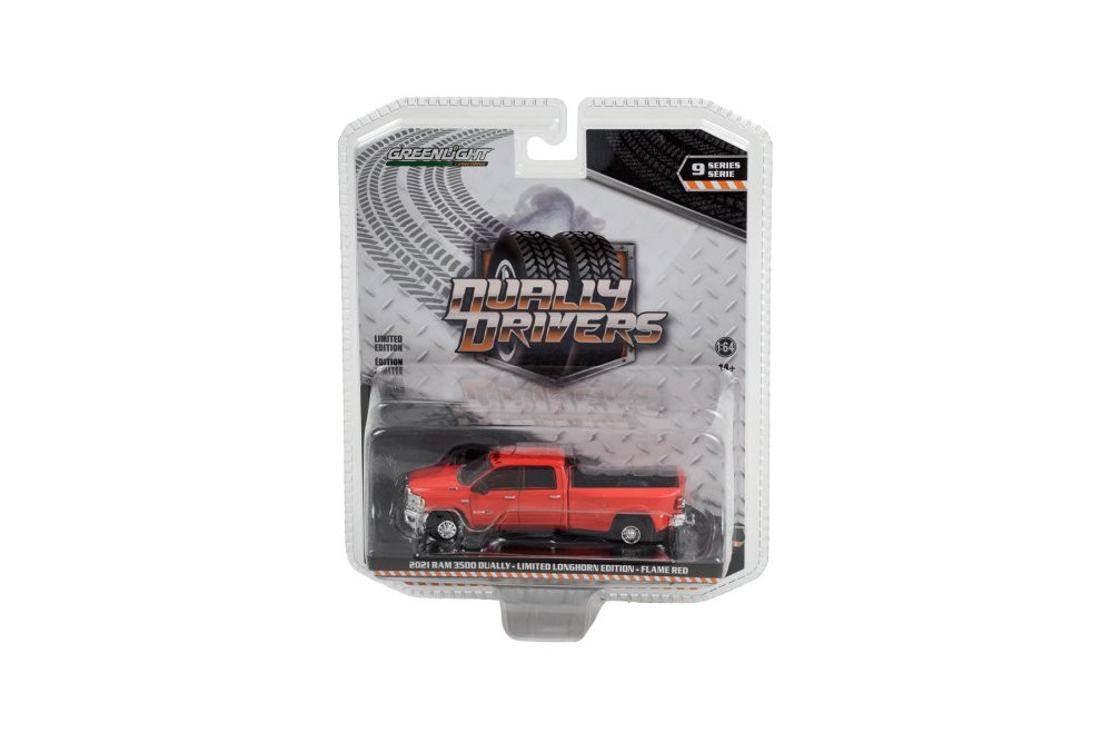 2021 Dodge Ram 3500 Dually, Red - Greenlight 46090E/48 - 1/64 scale Diecast Model Toy Car