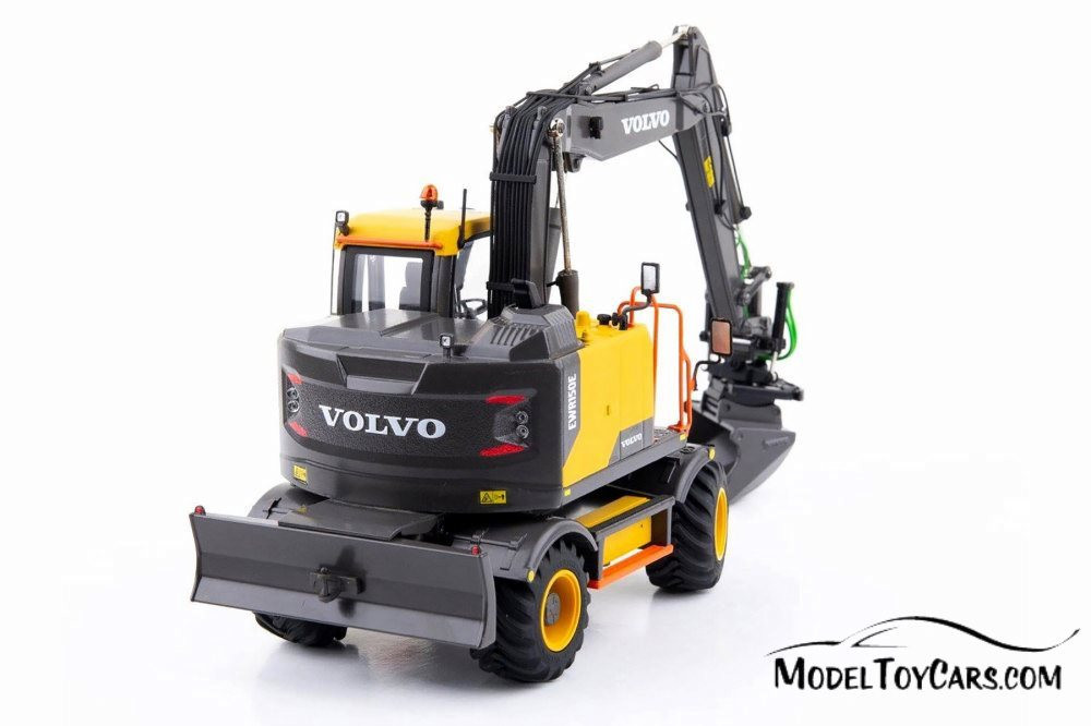 Volvo EWR150E Excavator with Steelwrist Tiltrotator and Nokian Tires, Yellow with Black - AT Collections AT3200100 - 1/32 Scale Diecast Model Toy Car