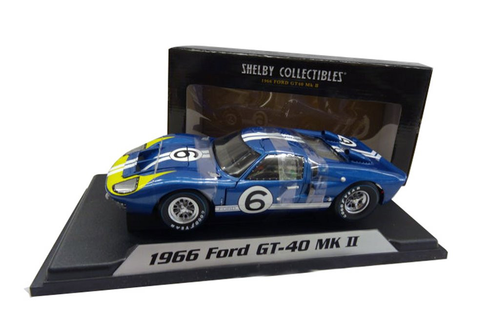 1966 Ford GT-40 MK II Le Mans #6, Blue - Shelby Collectibles SC416BU - 1/18  scale Diecast Car