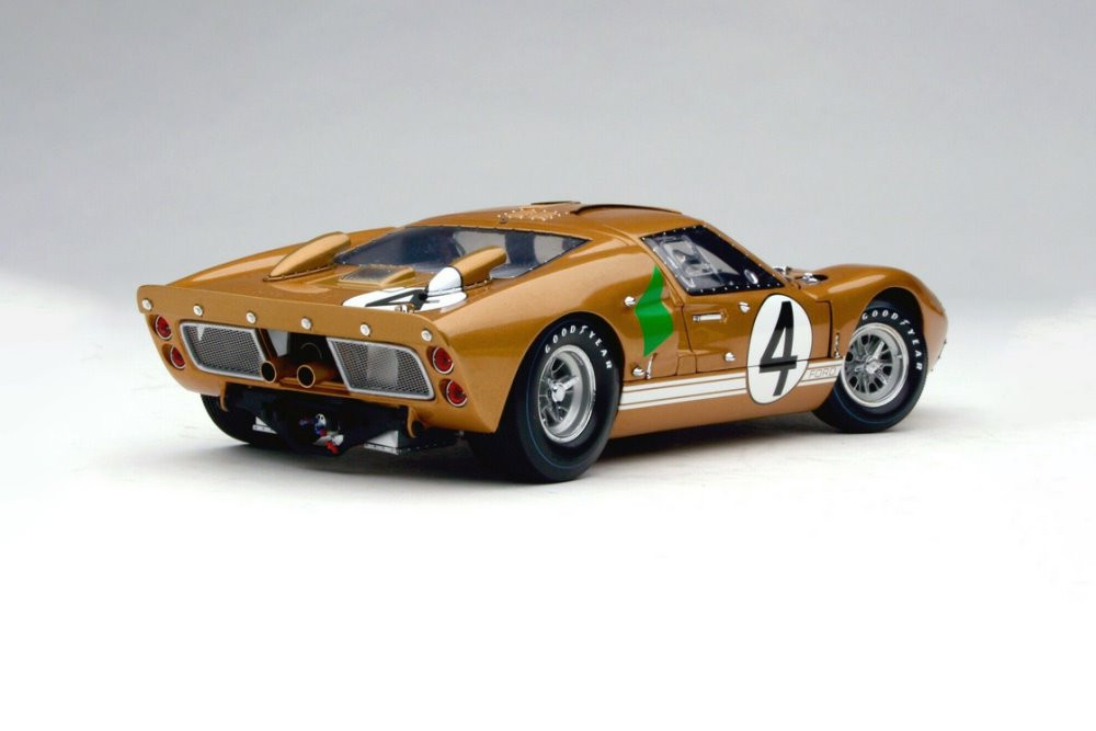 1966 Ford GT-40 MK II Le Mans #4, Gold - Shelby Collectibles SC414G - 1/18 scale Diecast Car