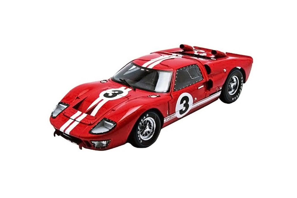 1966 Ford GT-40 MK II Le Mans #3, Red - Shelby Collectibles SC406R - 1/18  scale Diecast Car