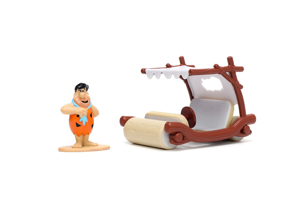 Flintmobile w/ Fred Flintstone Figurine, The Flintstones - Jada Toys 33382 - 1/32 scale Diecast Car