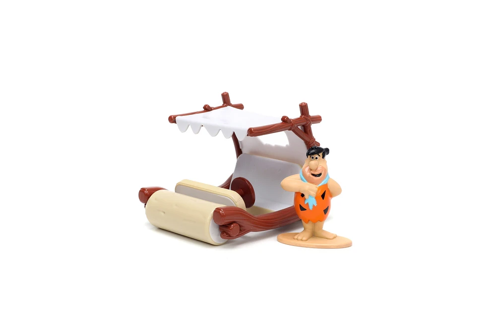 Flintmobile w/ Fred Flintstone Figurine, The Flintstones - Jada Toys 33382 - 1/32 scale Diecast Car