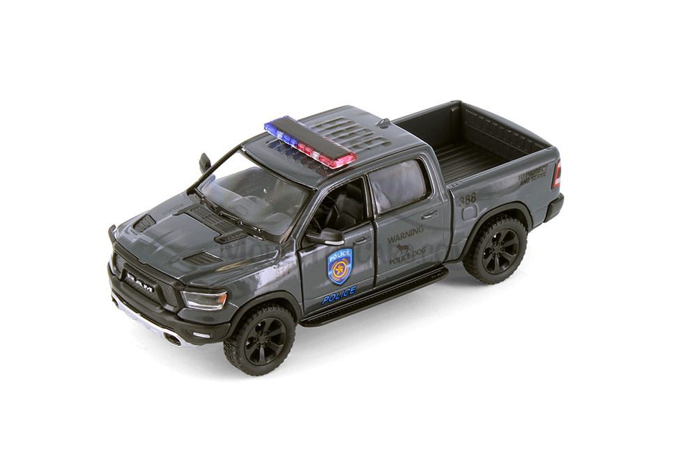 2019 Dodge Ram 1500 Police Pick-Up truck, Gray - Kinsmart 5413DPR