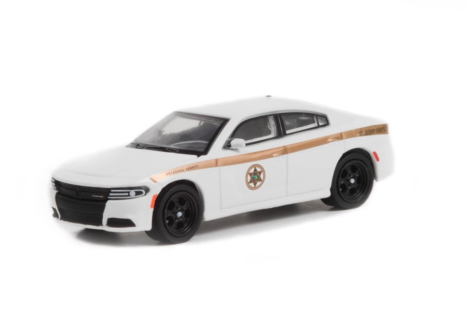 2015 Dodge Charger Pursuit, White - Greenlight 30335/48 - 1/64 scale Diecast Model Toy Car
