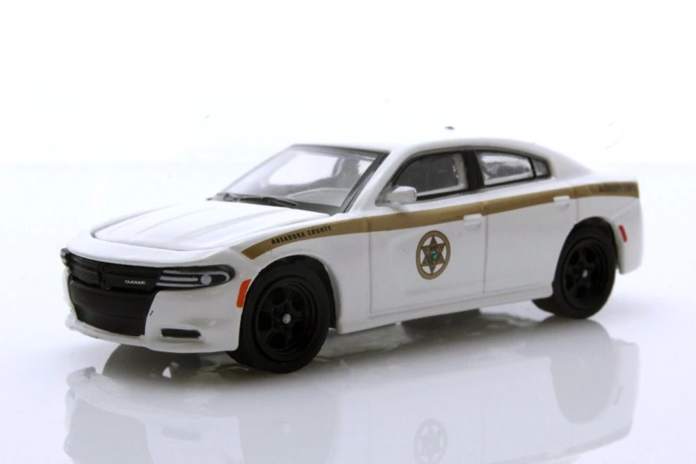 2015 Dodge Charger Pursuit, White - Greenlight 30335/48 - 1/64 scale Diecast Model Toy Car