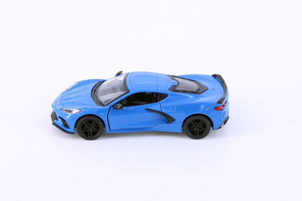 2021 Chevy Corvette, Blue - Kinsmart 5432D - 1/36 scale Diecast Model Toy Car