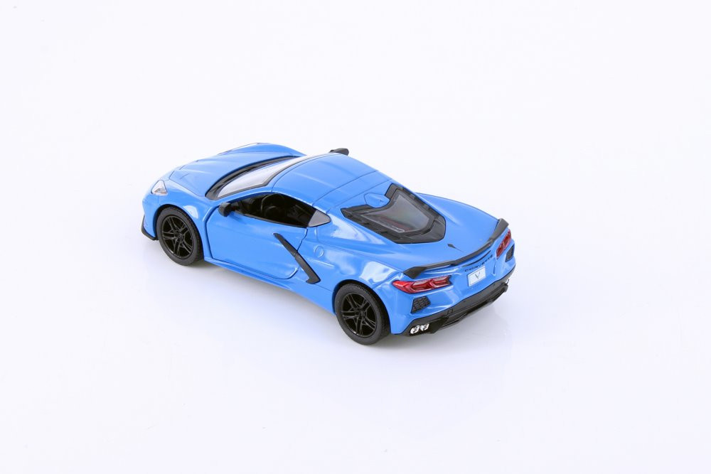 2021 Chevy Corvette, Blue - Kinsmart 5432D - 1/36 scale Diecast Model Toy Car